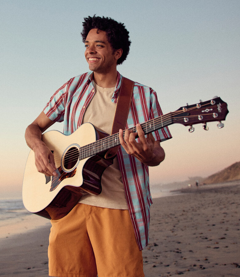 【美品Taylor 300 MINI D（11.5°）＋純正カバー アコースティックギター】Taylor×島村楽器コラボレーションモデルが